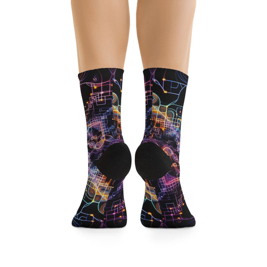 TDB Vivid Cosmic Radiance. Trippy Recycled Poly Socks