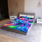 Paolo Nasini - NEON Unicorns Microfiber Duvet Cover