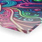 Infinite Tilted Prismatic Neon Transcendence. Trippy infity Pattern 1/4" Glossy Acrylic Art