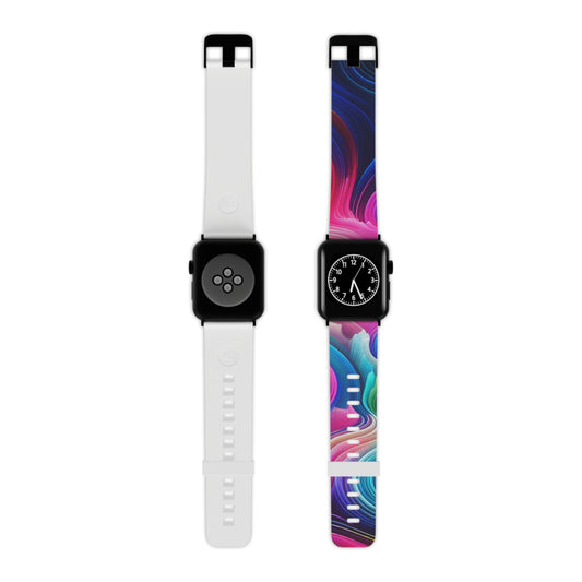 Neon Splatterscape. - Trippy Infinity Patterns Iwatch Band