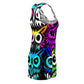TDB Racerback Dress - Psychedelic Owl Cut & Sew Summer Fashion for Women