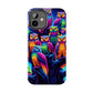 Neon Nocturne. NEON Owls Tough Phone Case