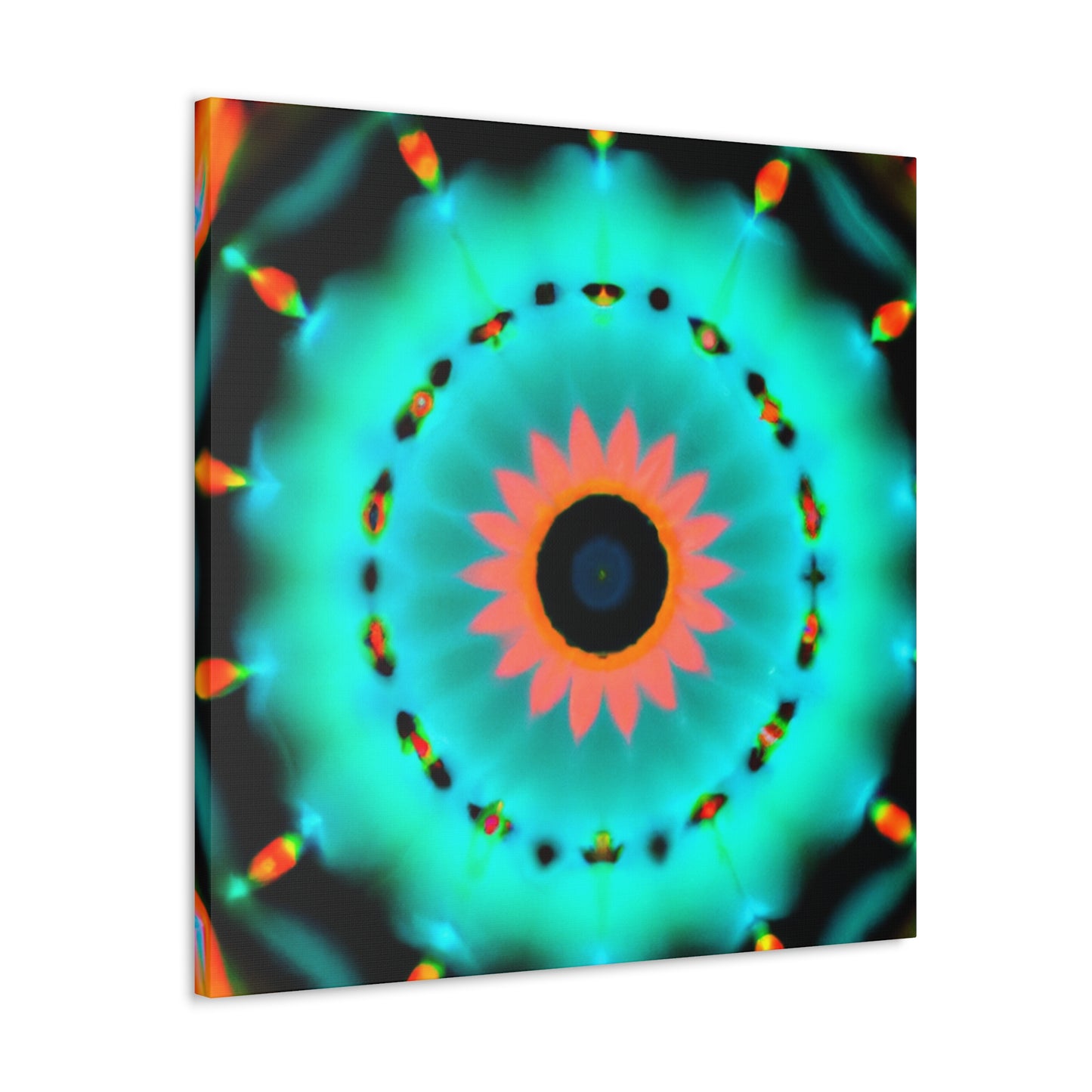 Cosmic Chroma Maze. Trippy Infinity Patterns Art Canvas