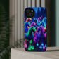 "Neon Fantasyland" Neon Unicorns Premium Art Magsafe Magnet Tough IPhone 13 14 15 Pro Plus Max and Mini in Matte and Glossy Phone cases
