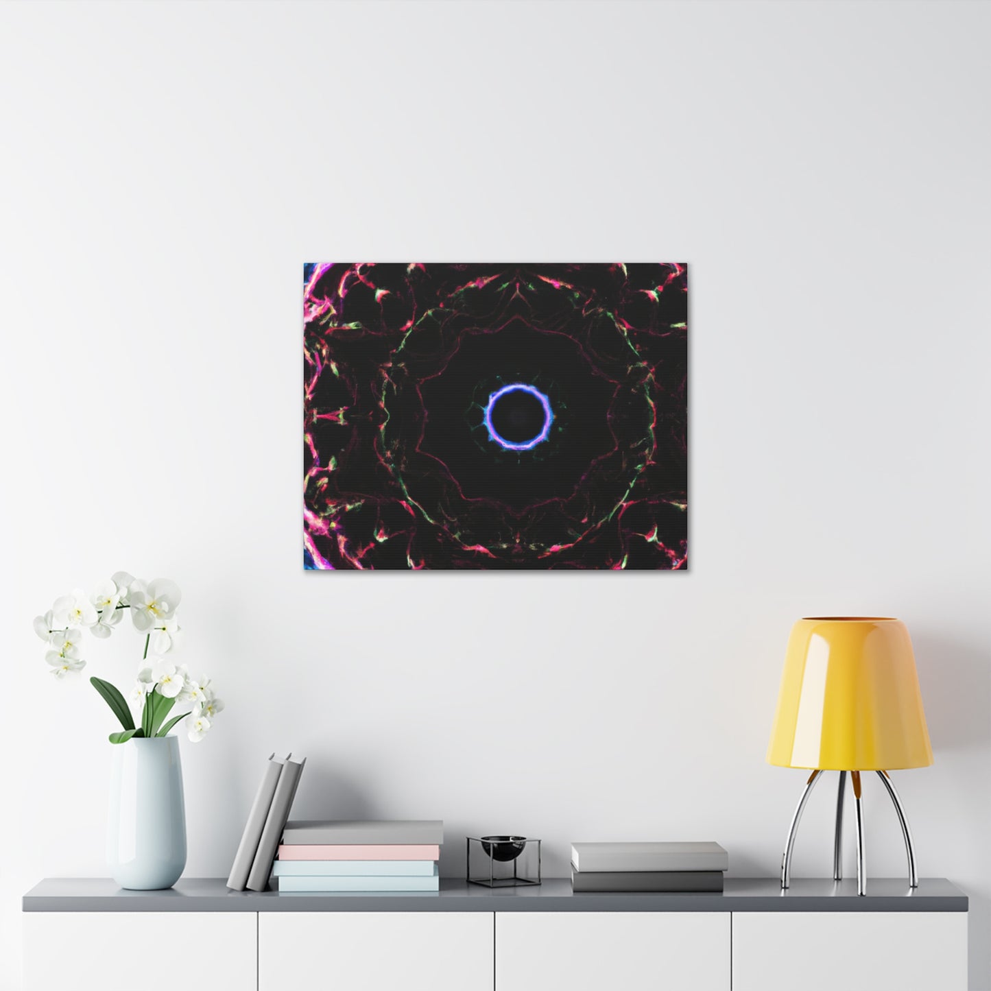 Vortex of Vibrancy Trippy Infinity Patterns Art Canvas