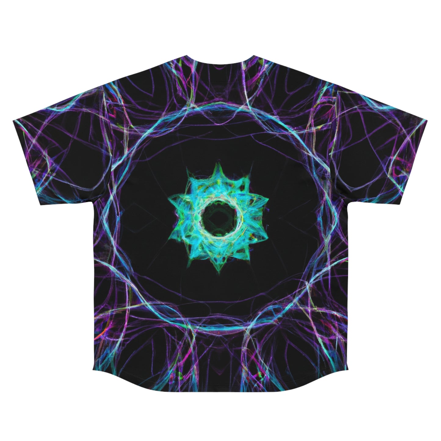 Electric Cosmic Splatter. Trippy Infinity Patterns Mens Jersey