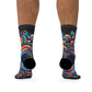 TDB Galactic Fractal Luminosity. Trippy Recycled Poly Socks
