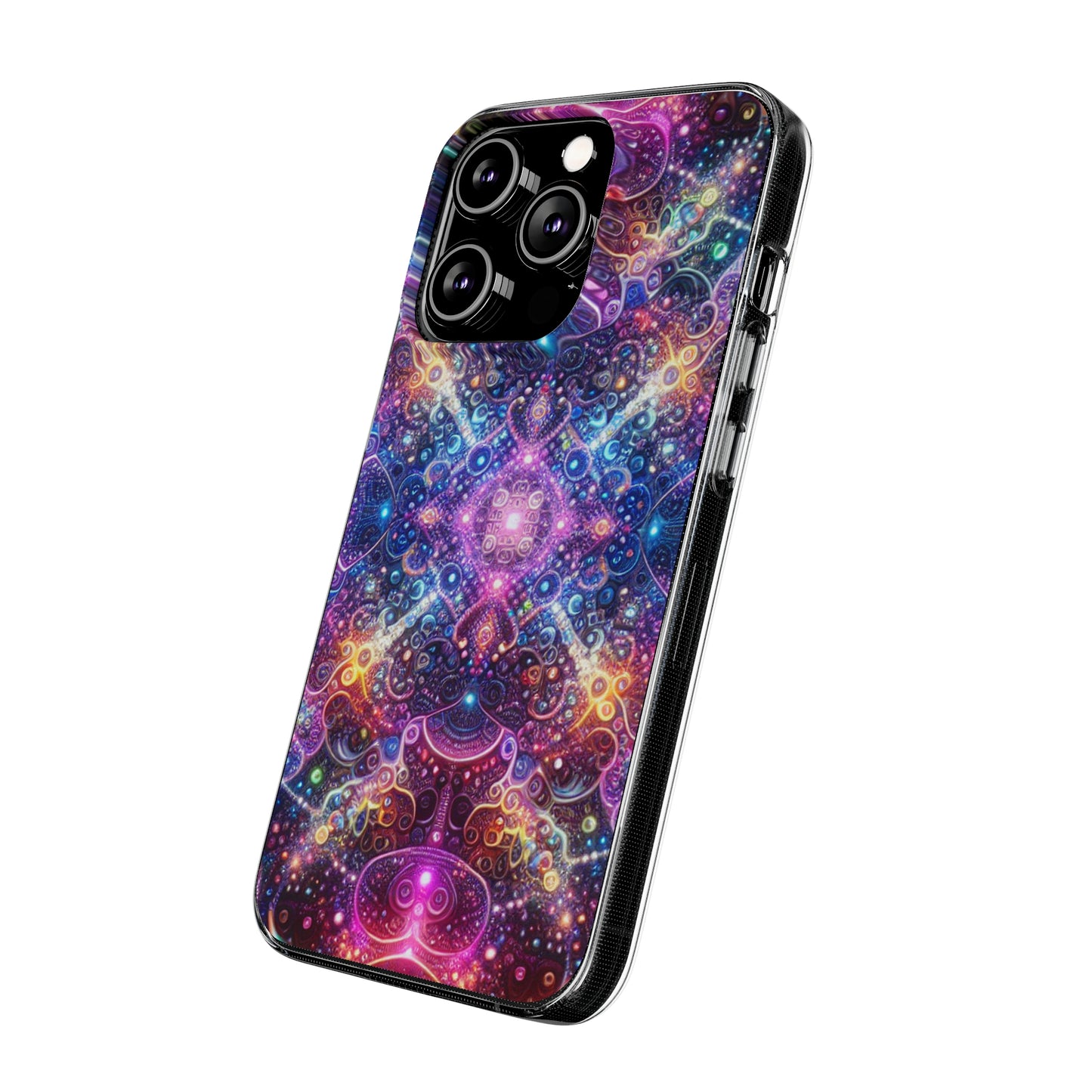 Neon Infinity Maze. Infinity Patterns Art Polycarbonate Phone Case
