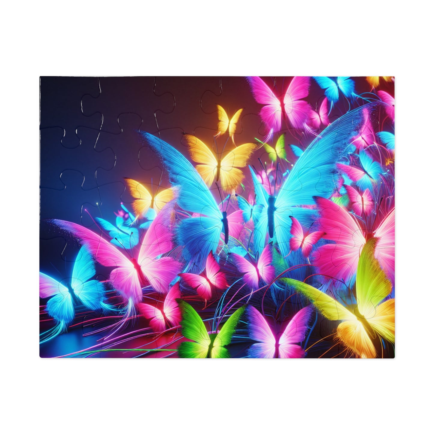 NeonButterflyFlock. - Neon Butterflies Puzzle30, 110, 252, and 1000 Pieces