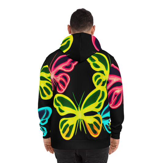 "Aurora of the Neon Butterflies" - Butterflies AOP Hoodie