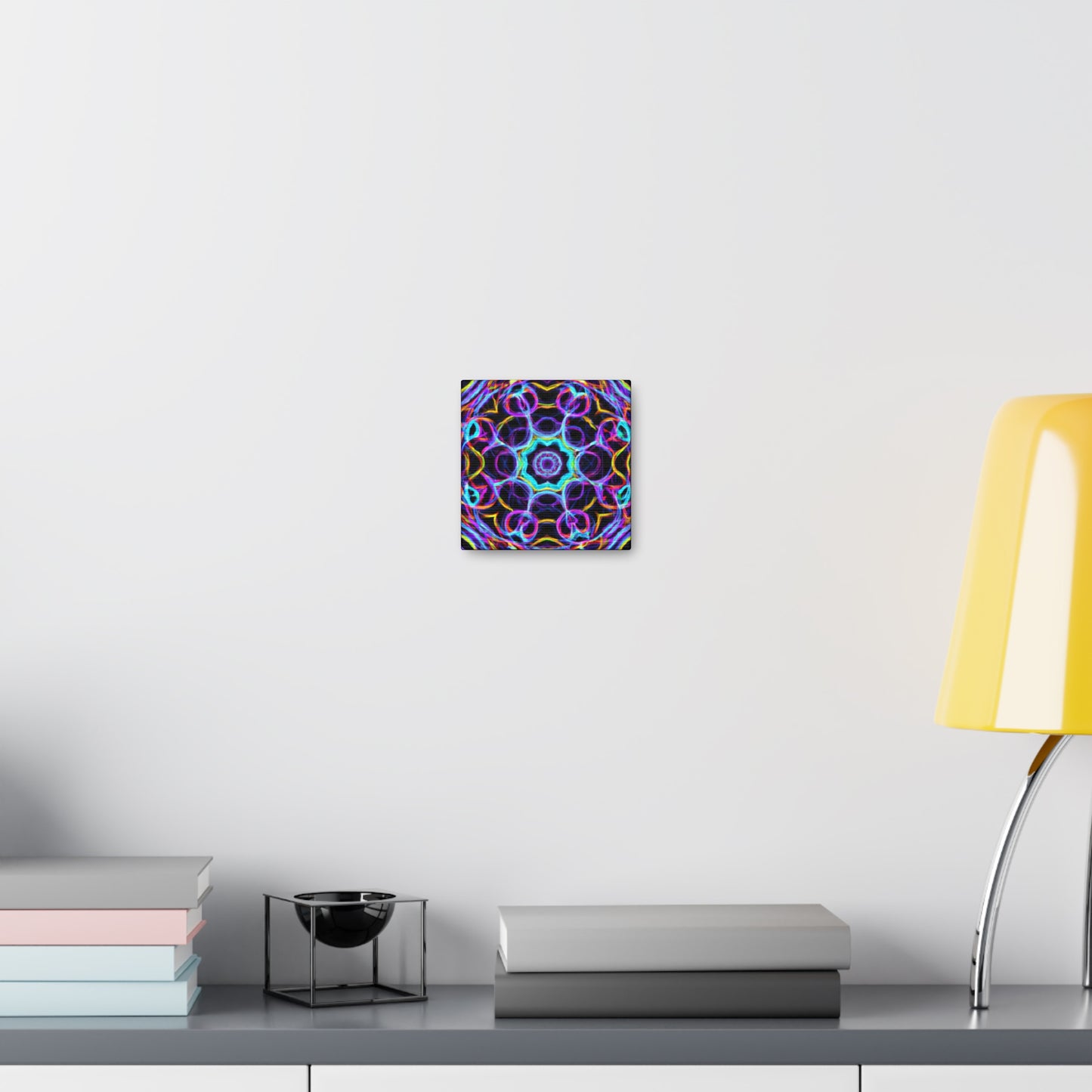 Neon Infinity Voyage. Trippy Infinity Patterns Art Canvas