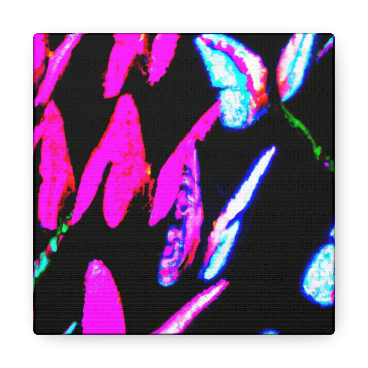 "Neon-Butterfly Prism" Neon Butterflies  Art Canvas