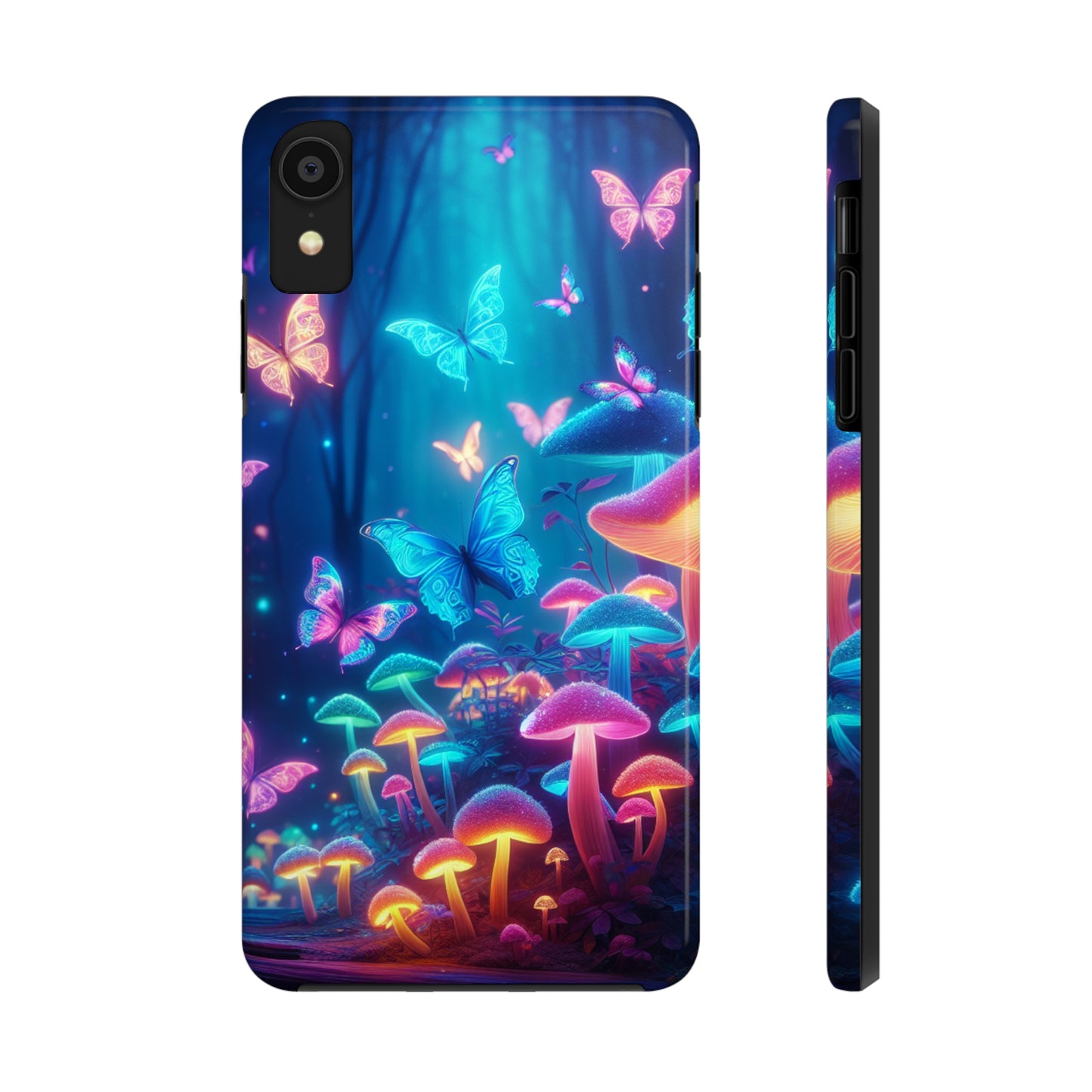 Luminous Jewels in the Forest. Mushrooms & Butterflies Tough Phone Case
