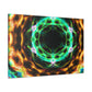 Galactic Neon Hyperspace Splatter. Trippy Infinity Patterns Art Canvas