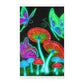"Dancing in Neon Wonderland" Butterflies & Mushrooms Area Rug