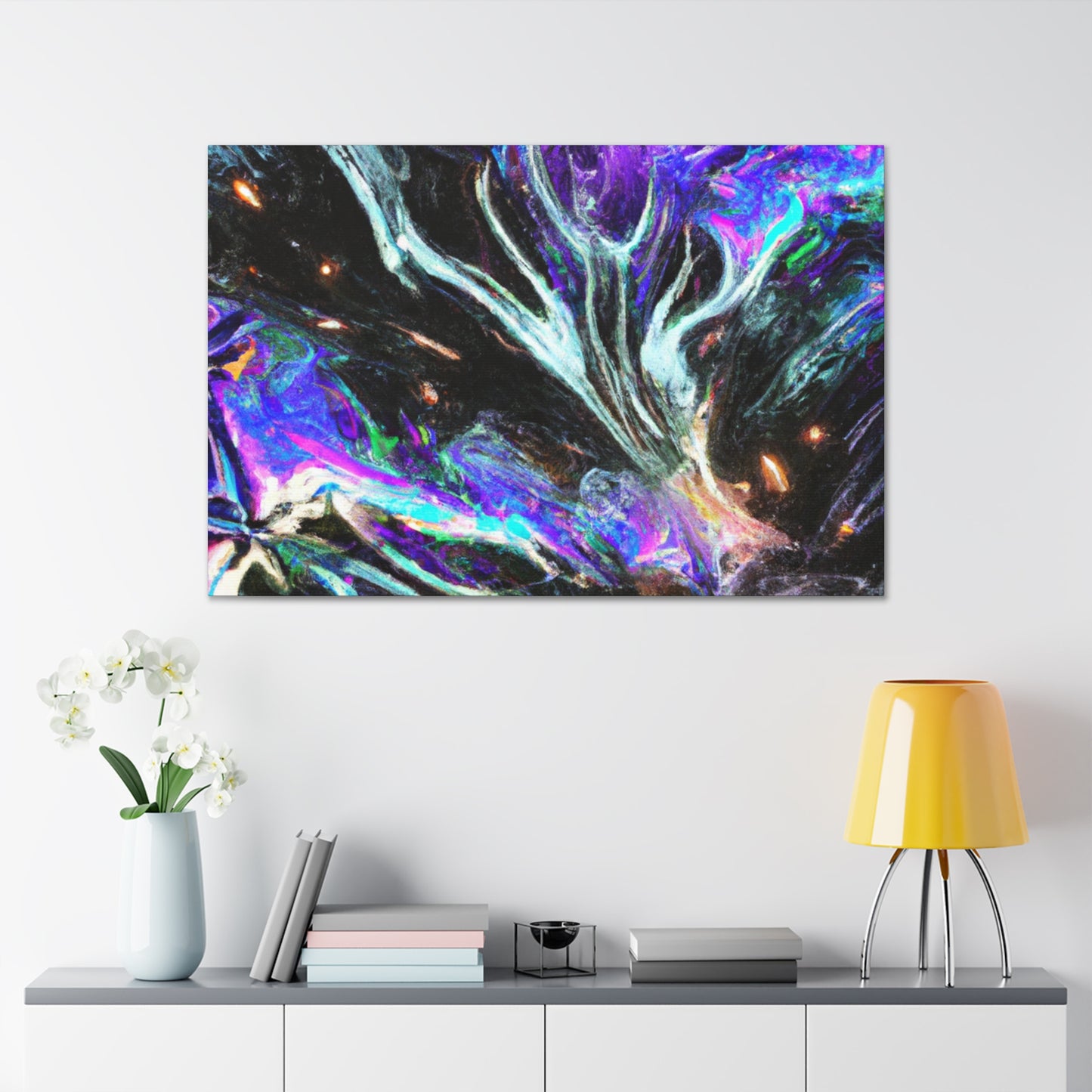 Interdimensional Fantasia. Trippy Infinity Patterns Art Canvas