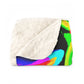 "Night Symphony" - NEON Owls Art Sherpa Blanket