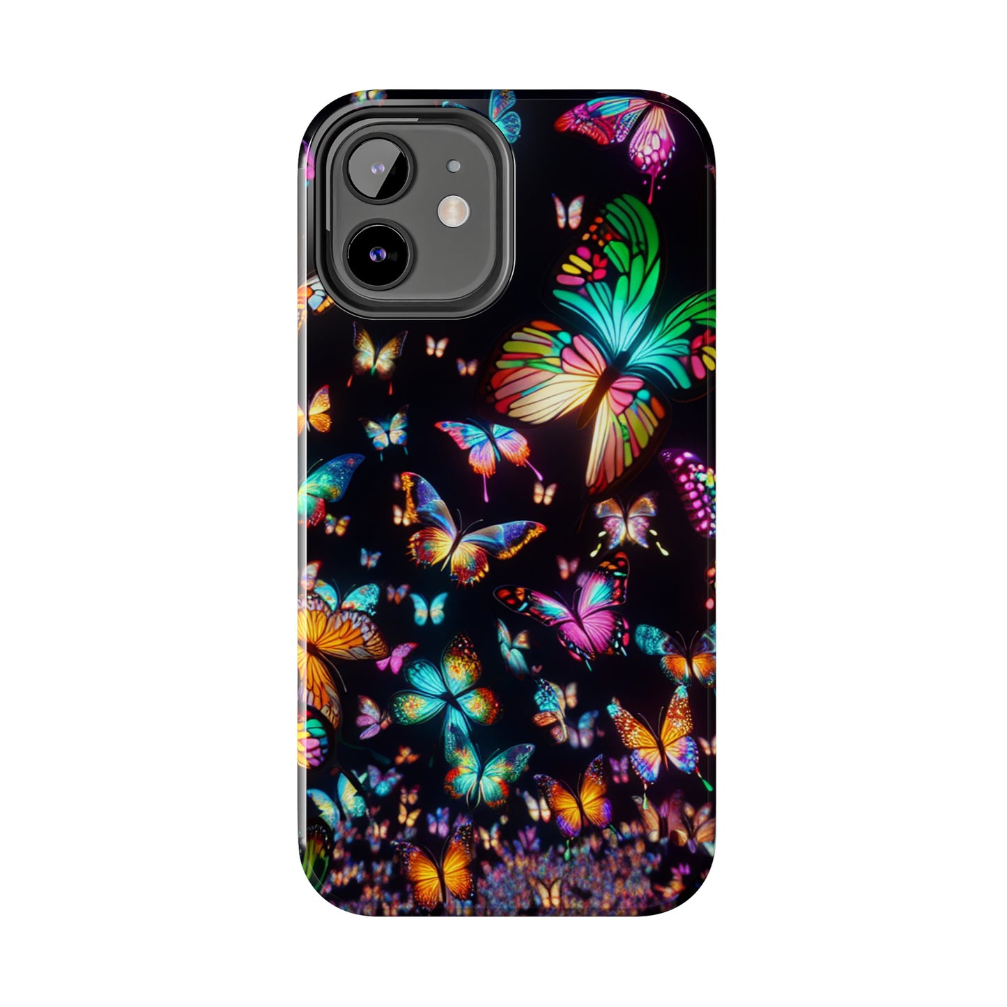 Neon Butterflies Dance NEON Butterflies Tough Phone Case Iphone 6 7 8 9 10 11 12 13 14 SE X XR XS Pro Max Mini Plus