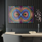 Neon Infinity Fantasia. Trippy infity Pattern 1/4" Glossy Acrylic Art