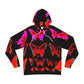 "Neon Nectar: A Butterfly's Flight" - Butterflies AOP Hoodie