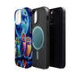 Neon Nocturnal Orbitals. Neon Owls Premium Art Magsafe Magnet Tough IPhone 13 14 15 Pro Plus Max and Mini in Matte and Glossy Phone cases