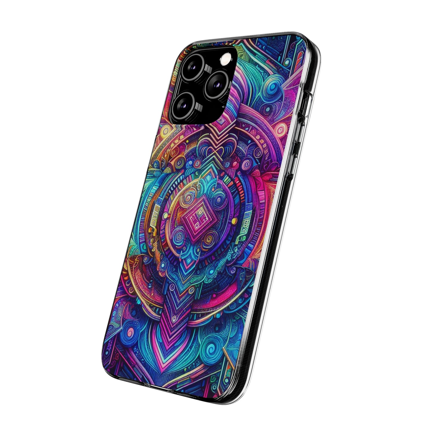 Neon Infinity Vortex Infinity Patterns Art Polycarbonate Phone Case