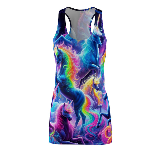 Neon Unicorns Dreamscape. Neon Unicorns Racerback Dress