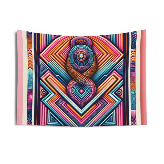 Vivid Cosmic Endless Splashes. Infinity Patterns Art Tapestry