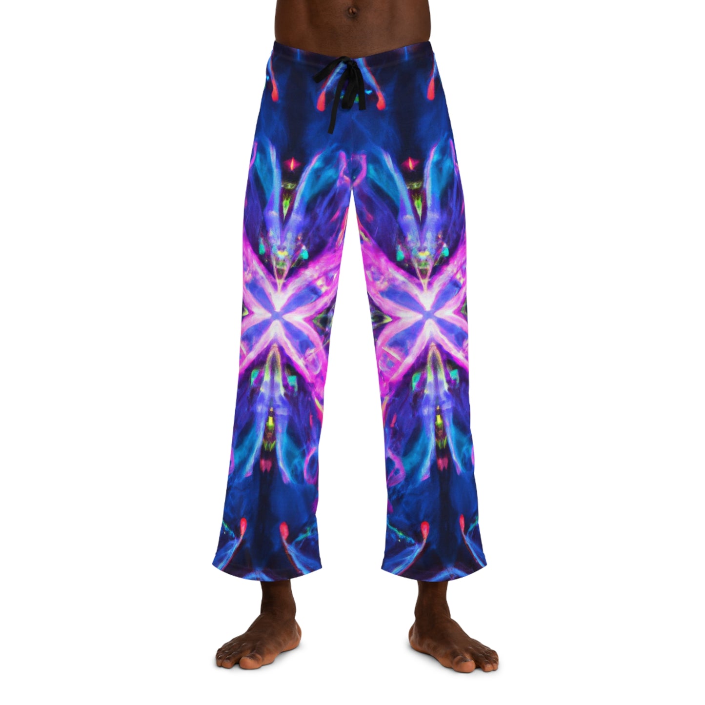 TDB Neon Infinity Vortex. Trippy Infinity Patterns Mens Pajama Pants