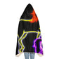 "Neon Mystic: The Gathering of Unicorns" - NEON Unicorns Art Hooded Snuggle Blanket