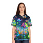 "Neon Flutterby Glow" Neon Butterflies Womans Jersey