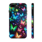 Neon Rainbow Flutterings NEON Butterflies Tough Phone Case