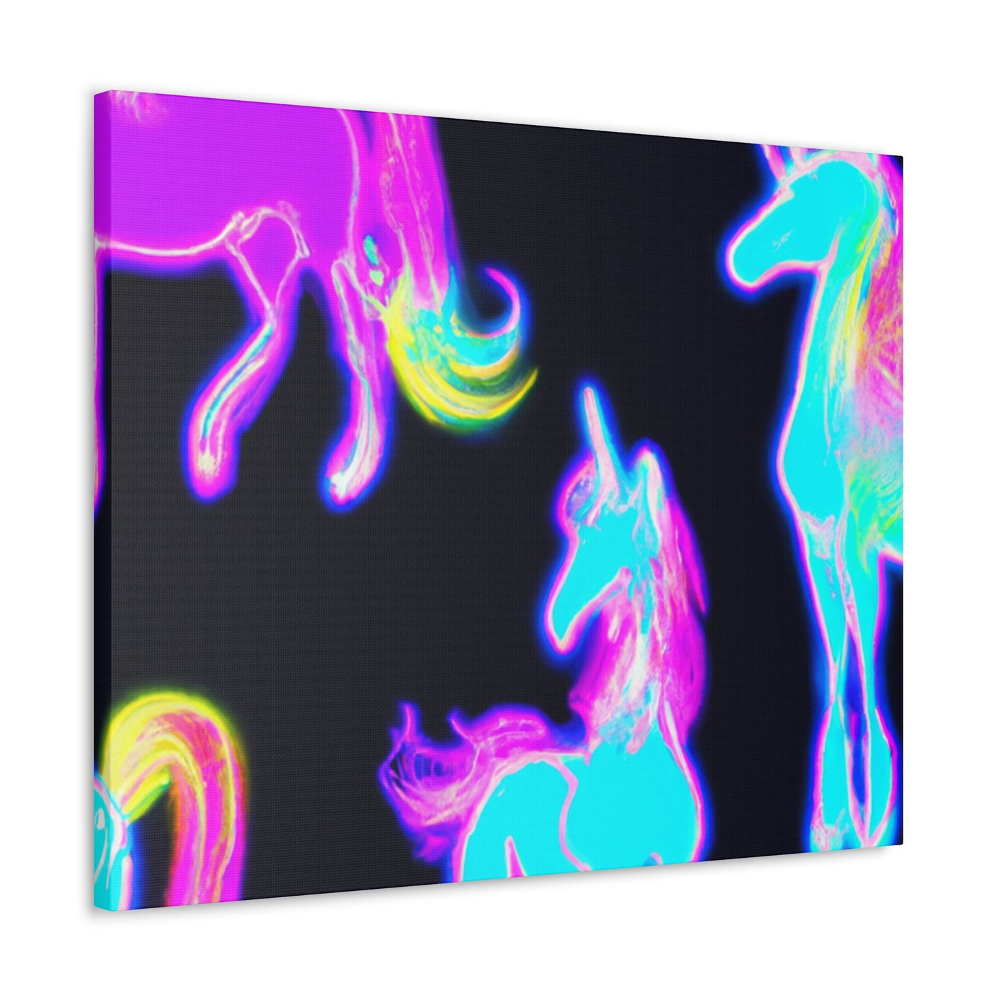 "Neon Magic" NEON Unicorns Art Canvas