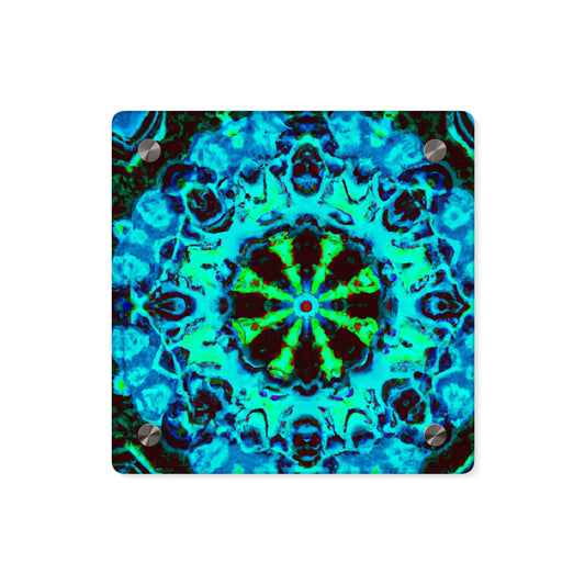 Neon Infinitude. Trippy Infinity Patterns Acrylic Art Panel