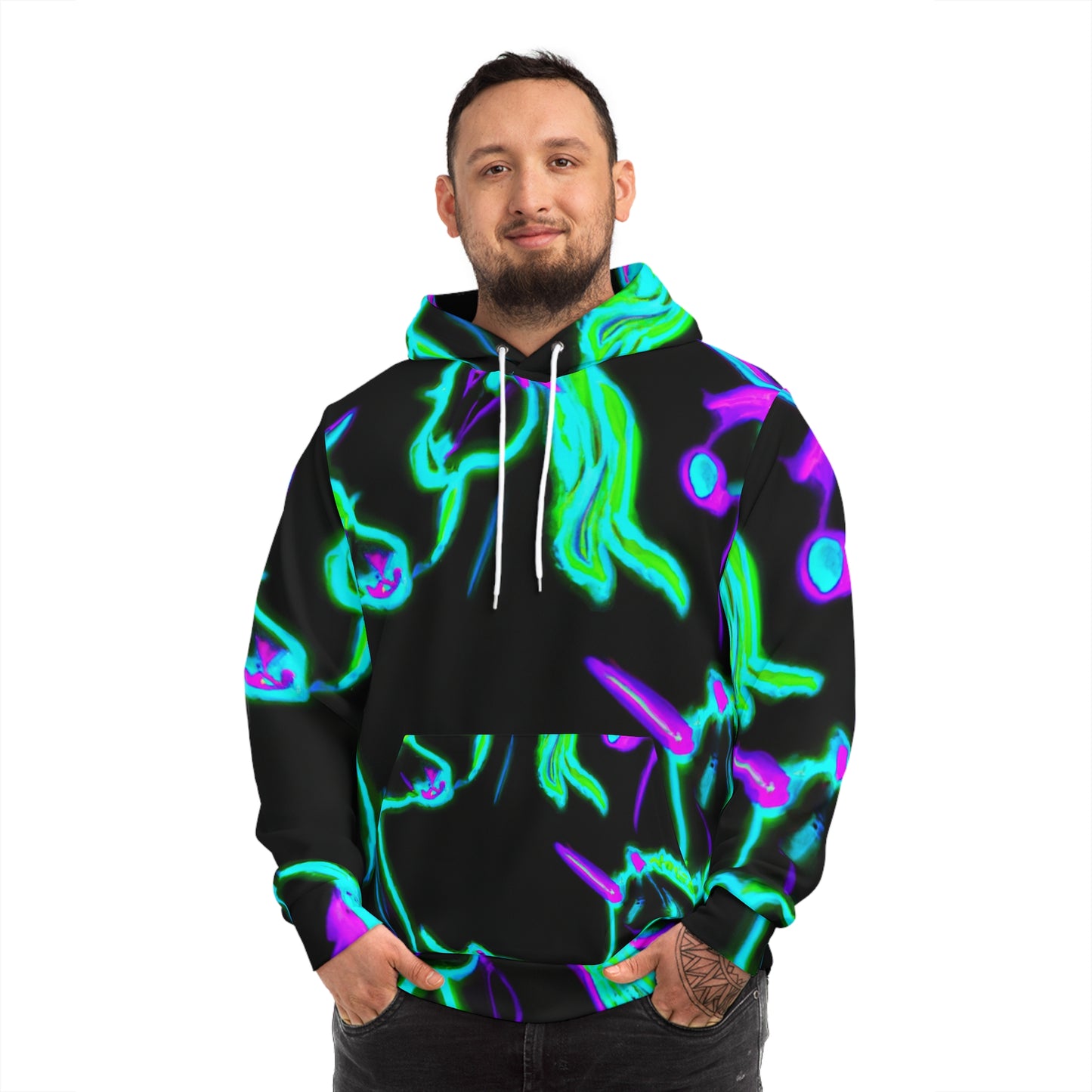 'Neon Unicorn Rainbow Dream.' - Unicorns AOP Hoodie