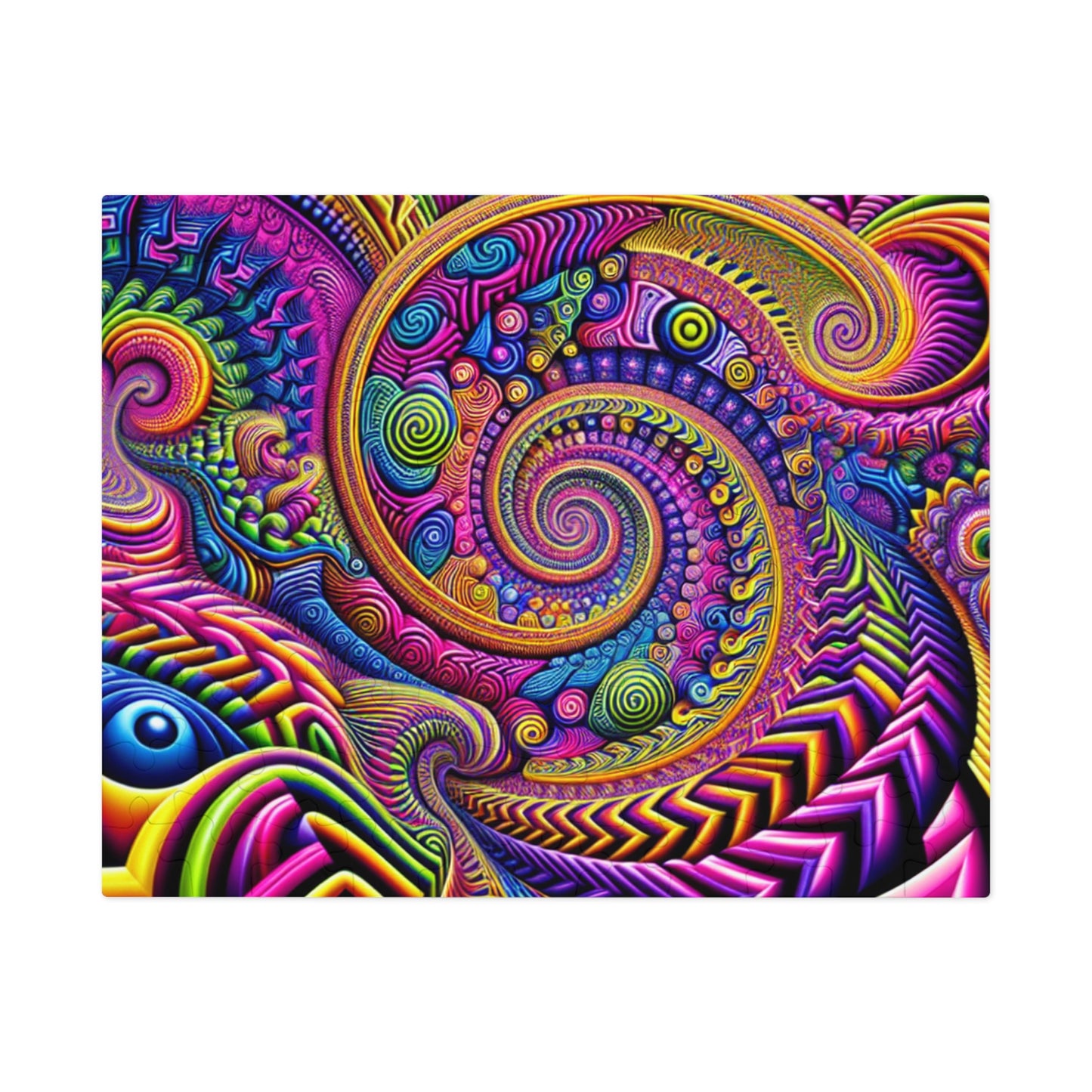 VibNeoInfInf - Neon Trippy Infinity Patterns Puzzle 30, 110, 252, and 1000 Pieces