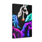 "Neon Harmony" NEON Unicorns Art Canvas
