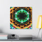 Galactic Neon Hyperspace Splatter. Trippy Infinity Patterns Art Canvas