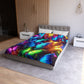 Giovanni da San Gimignano - NEON Butterflies Microfiber Duvet Cover