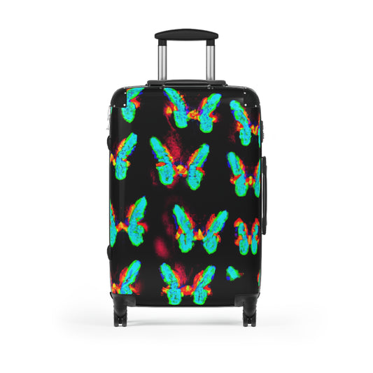 Electric Rainbow Butterflies. - Neon Butterflies  Suitcase