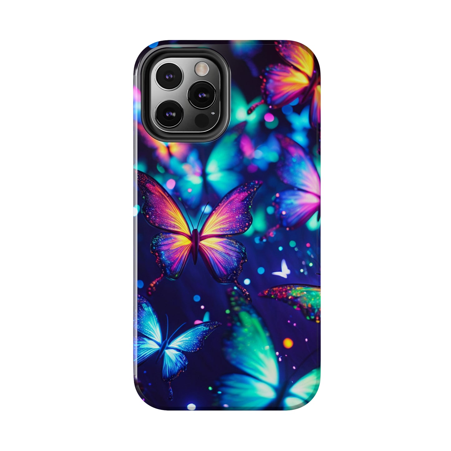 Neon Flutterings. NEON Butterflies Tough Phone Case Iphone 6 7 8 9 10 11 12 13 14 SE X XR XS Pro Max Mini Plus