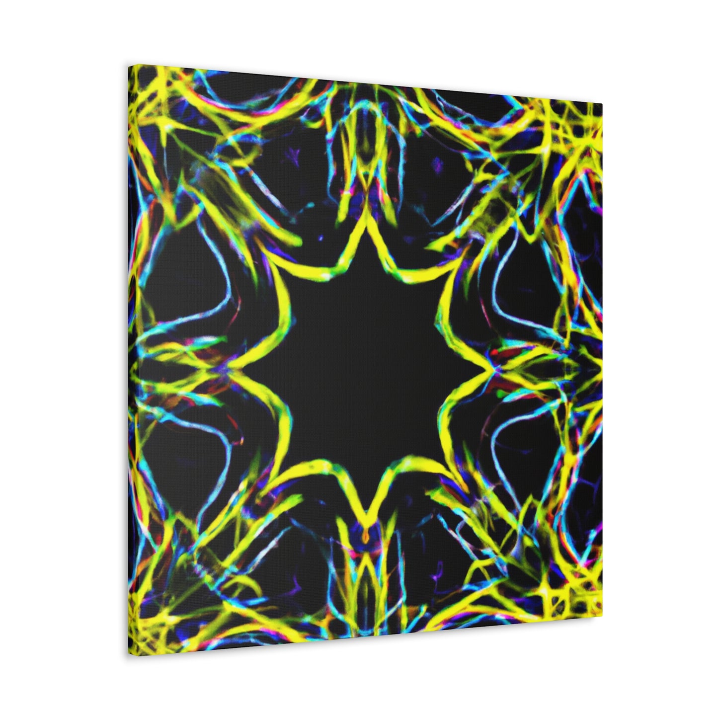 Vivid Neon Dreams of Infinity. Trippy Infinity Patterns Art Canvas