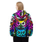 TDB Psychedelic Rave Owl Hooded Unisex Windbreaker