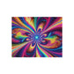 Cosmic Rainbow Infinity Spirograph. Infinity Patterns Outdoor Rug
