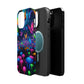Neon Fruition Neon Butterflies and Mushrooms Premium Art Magsafe Magnet Tough IPhone 13 14 15 Pro Plus Max and Mini in Matte and Glossy Phone cases