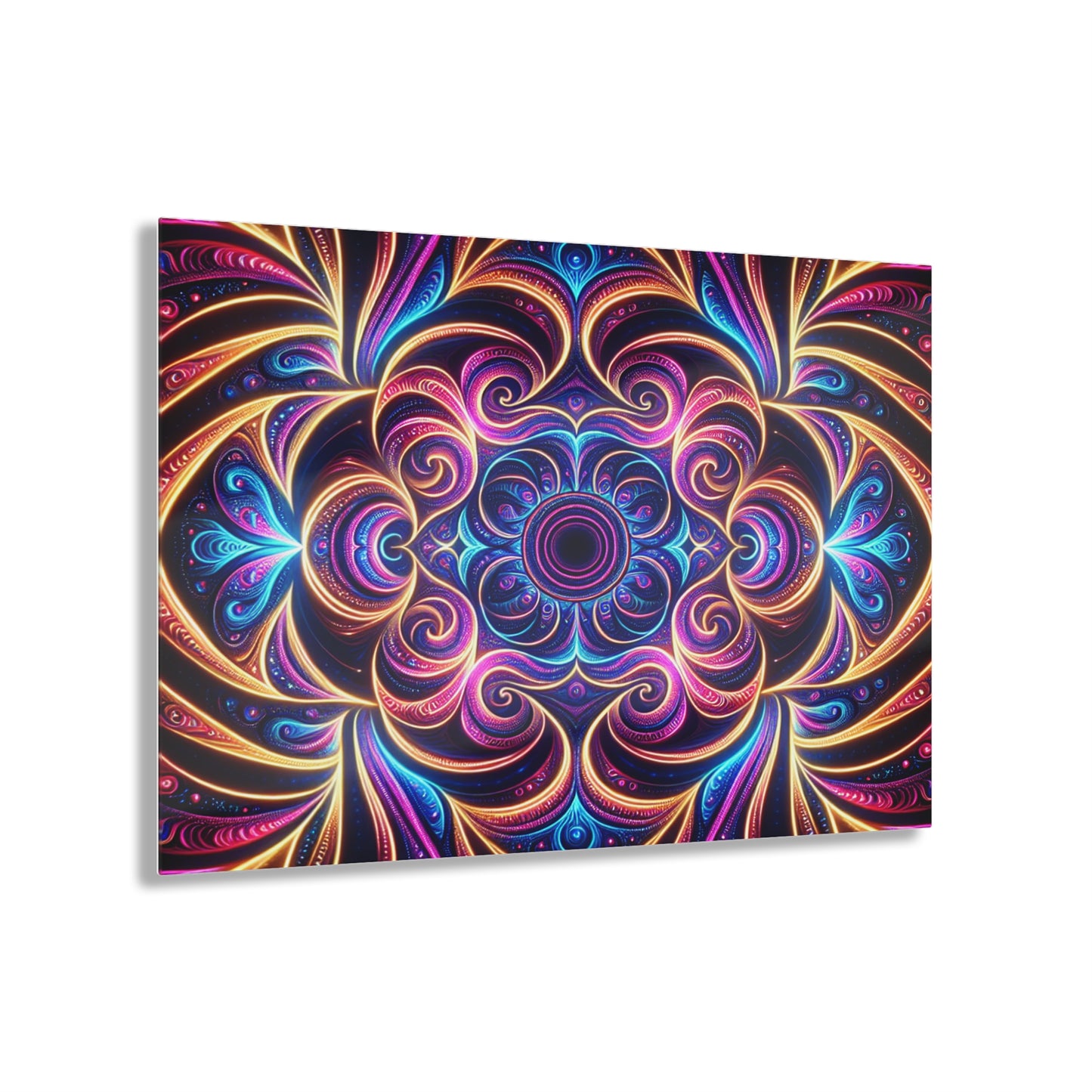 Cosmic Caressassement Trippy infity Pattern 1/4" Glossy Acrylic Art