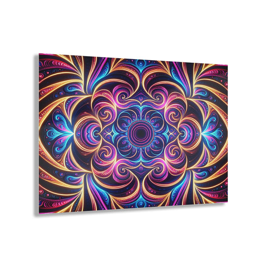 Cosmic Caressassement Trippy infity Pattern 1/4" Glossy Acrylic Art