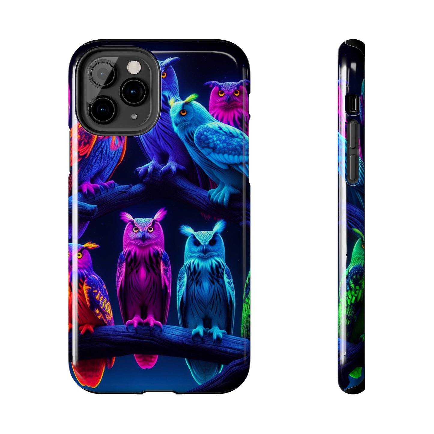 "Mystic Rally of the Neon Owls" NEON Owls Tough Phone Case