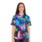 "Butterfly Glitz" Neon Butterflies Womans Jersey