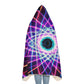 "Electric Universe" - NEON Infinity Patterns Art Hooded Snuggle Blanket